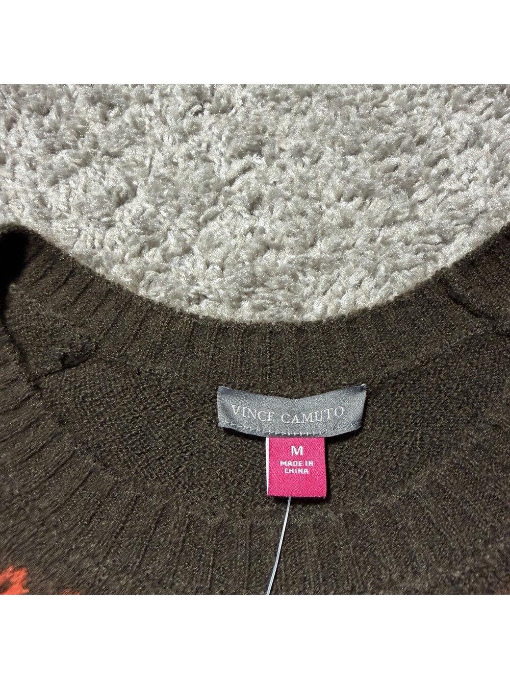 NWT Vince Camuto Women's Pullover Halloween Fall Sweater Pumpkins Brown Medium - Picture 3 of 7